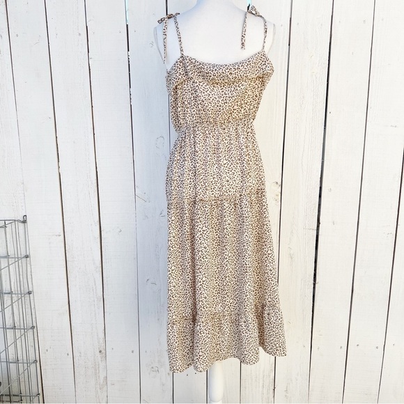 Animal print midi Ruffle dress Size Large SHEIN - Picture 7 of 11
